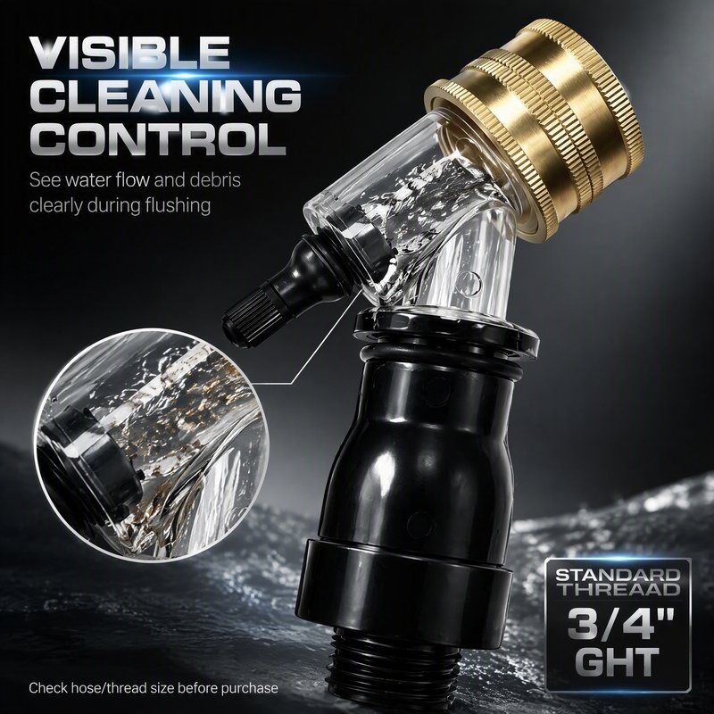 Commercial Kitchen Tap - Transparent Visual Water Filter Adapter Tap