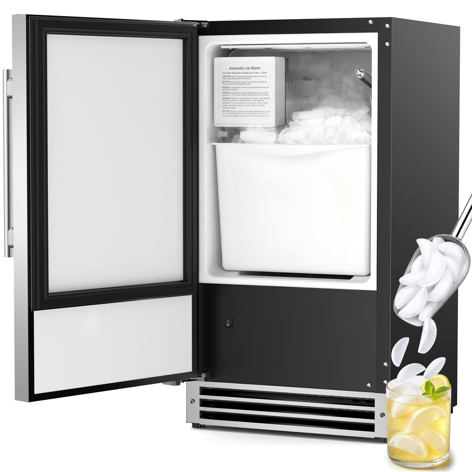 Commercial Kitchen Bin - Under Counter Ice Maker, Crescent Ice