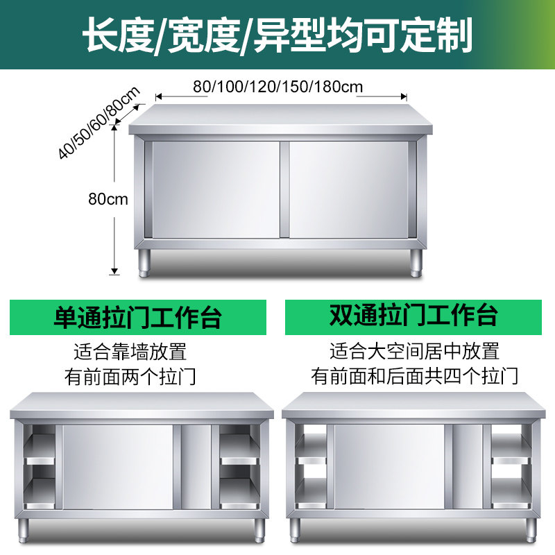 Commercial Kitchen Worktops - 304 Kitchen Countertop Stainless Steel Worktop