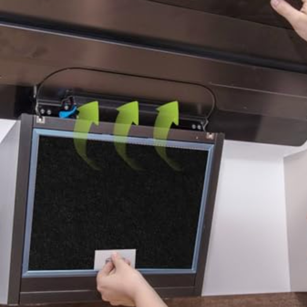 Commercial Kitchen Lighting Design - Activated Carbon Filter Designed for Range