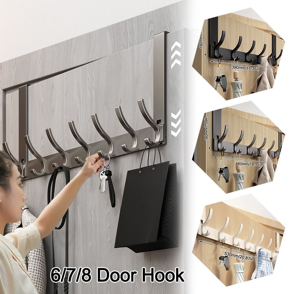 Commercial Kitchen Utensil Organizer - Punch-free 6/7/8 Door Hook Traceless Storage
