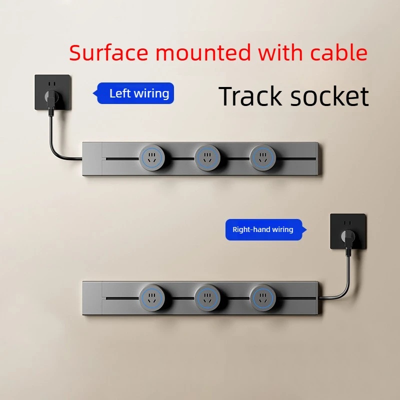 Commercial Kitchen Swing Door - Track Socket With Wire Surface Mounted