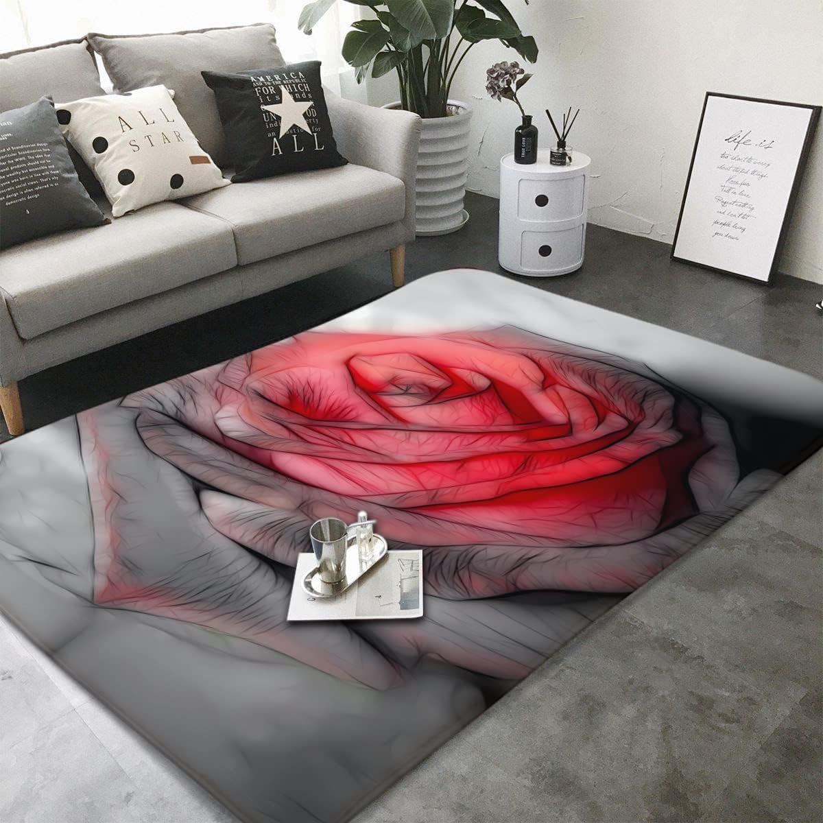 Blue Rose Flower on Black Back - Commercial Kitchen Background 评论和价格