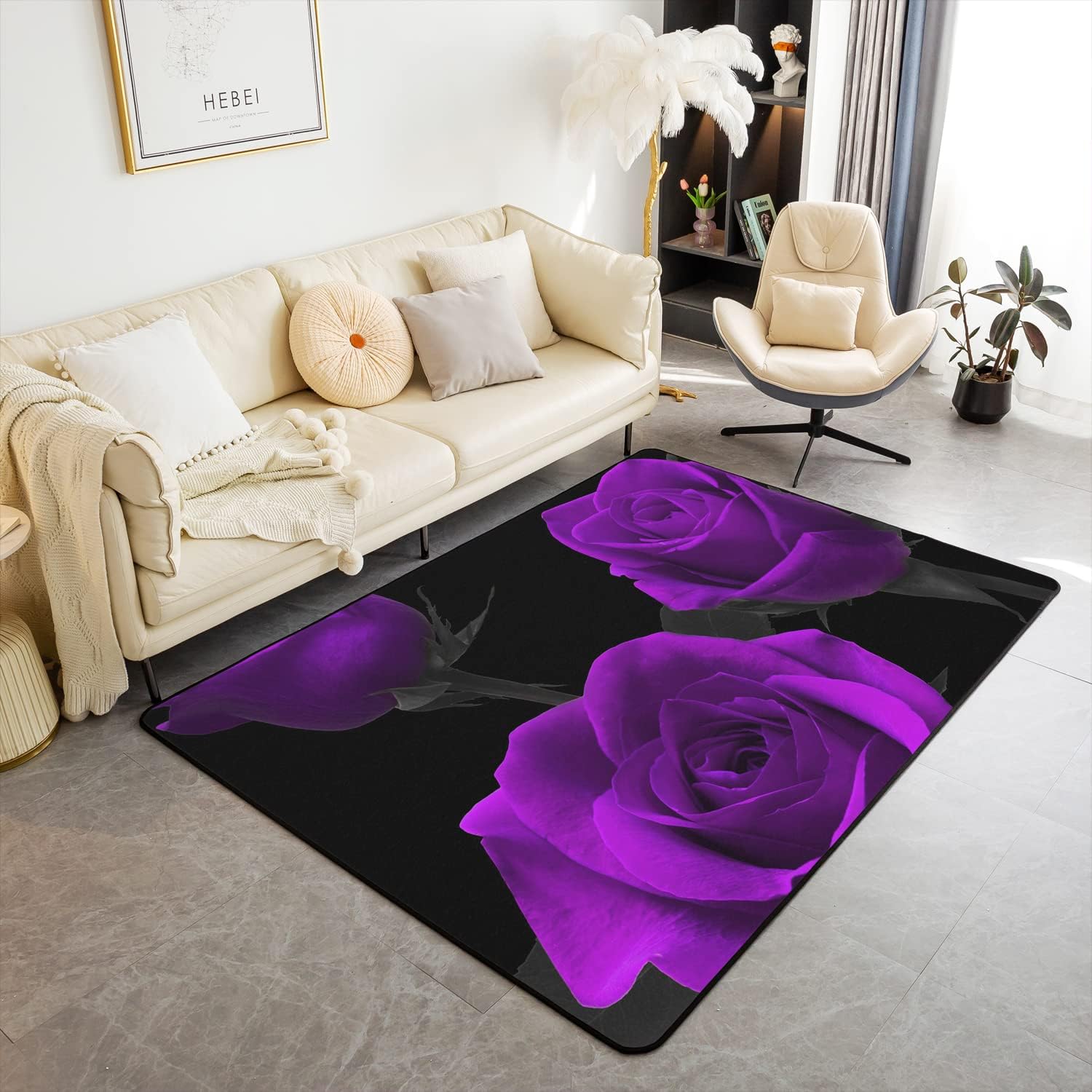 Blue Rose Flower on Black Back - Commercial Kitchen Background 评论和价格