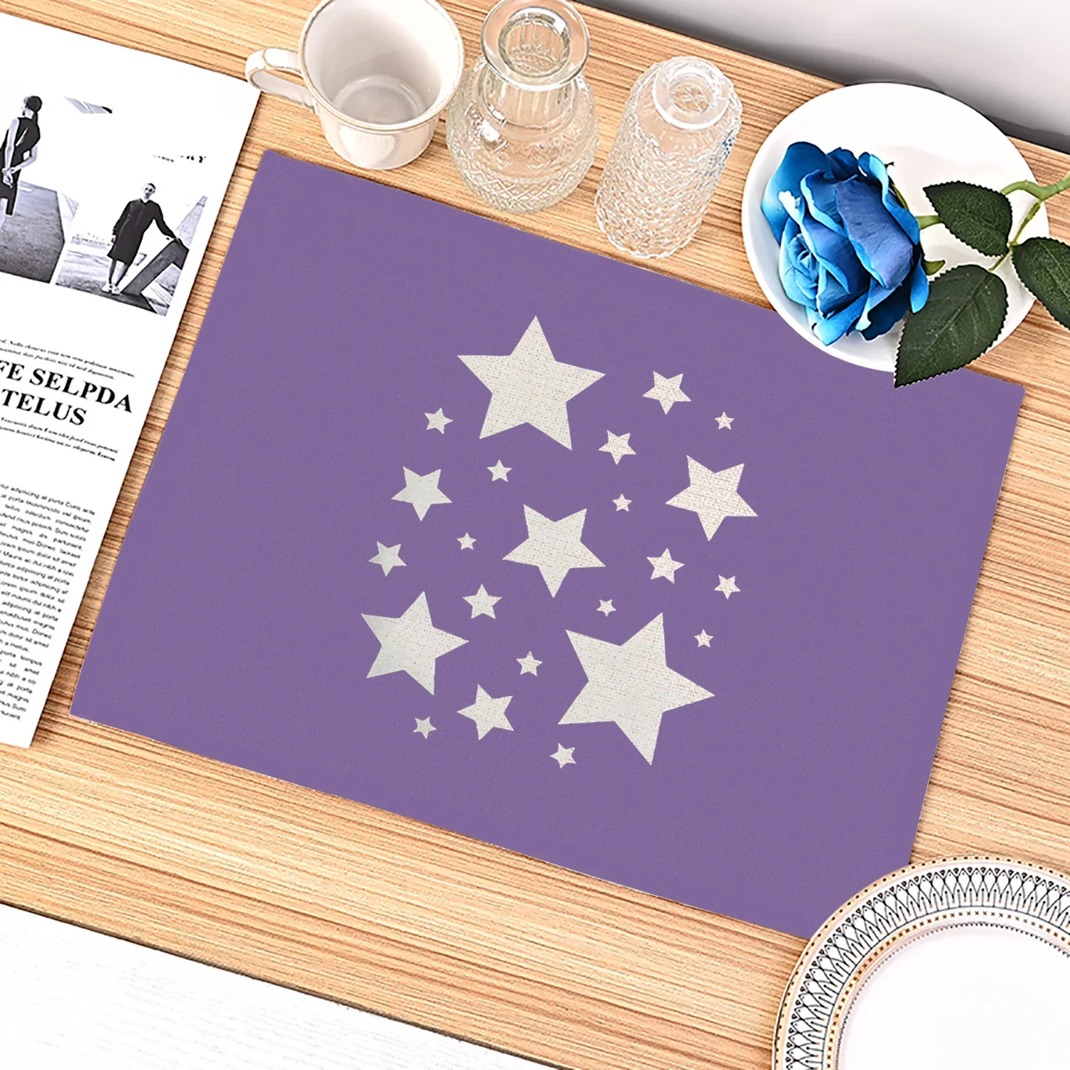 Purple Geometric Pattern Kitch - Commercial Kitchen Table 评论和价格