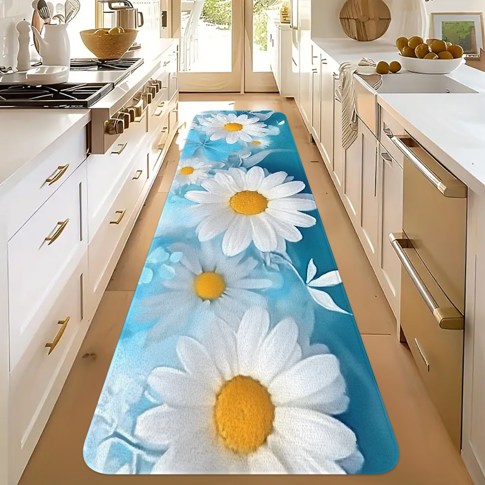 Blue Background White Daisy Ki - Commercial Kitchen Background 评论和价格