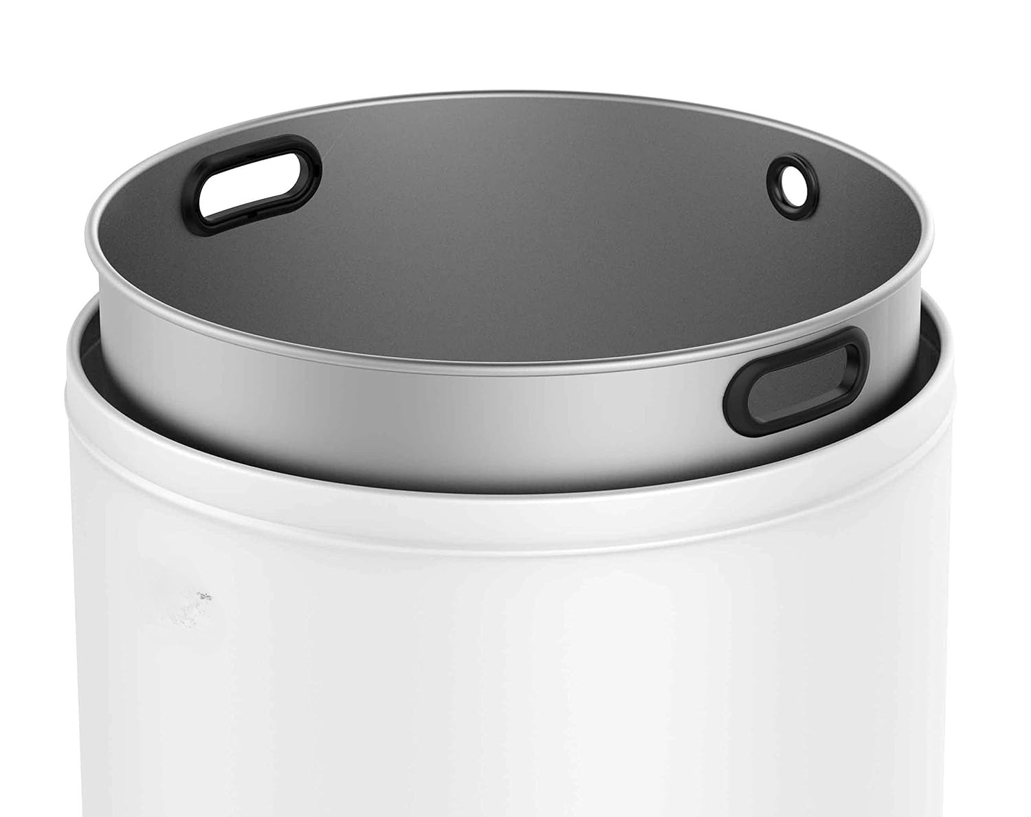 White Brushed Stainless‑Steel  - Commercial Kitchen Garbage Can 评论和价格