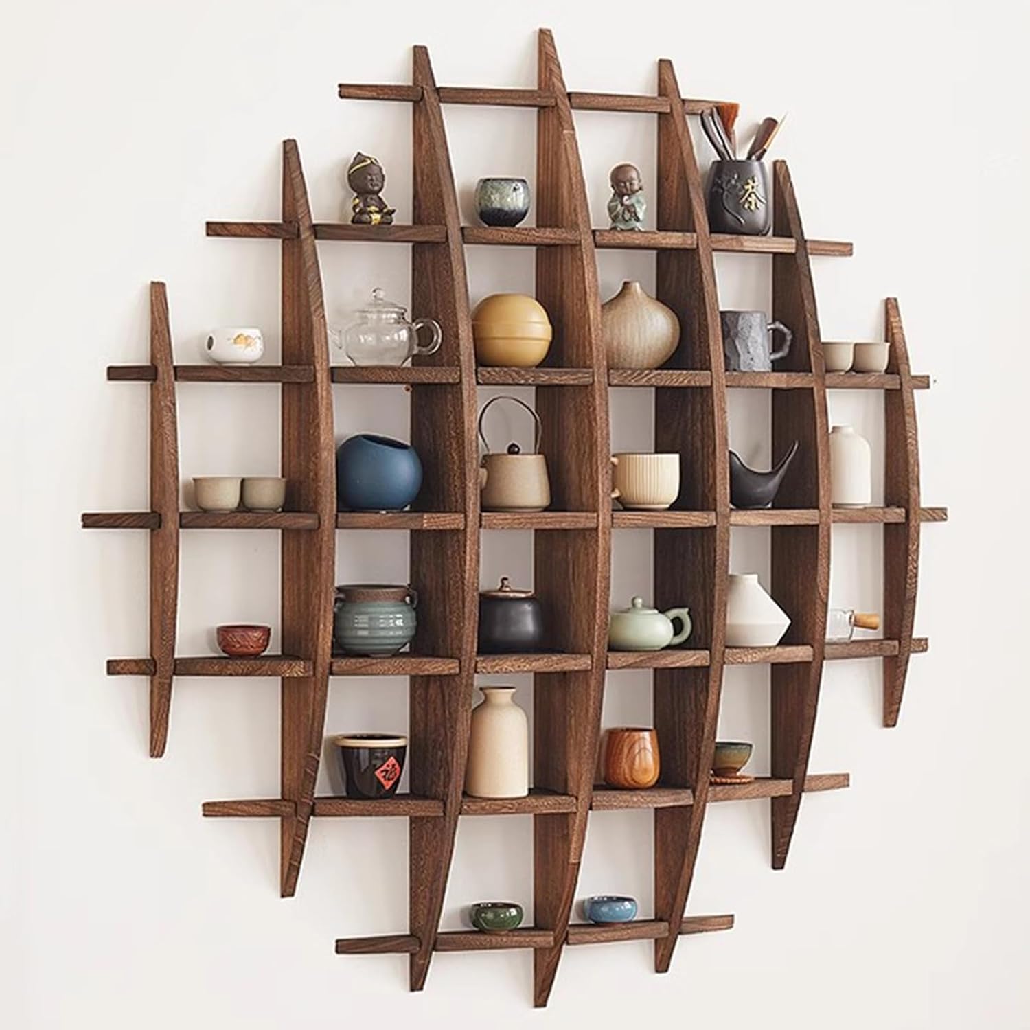 Solid Wood Chinese Tea Cup Hol - Commercial Kitchen Walls 评论和价格