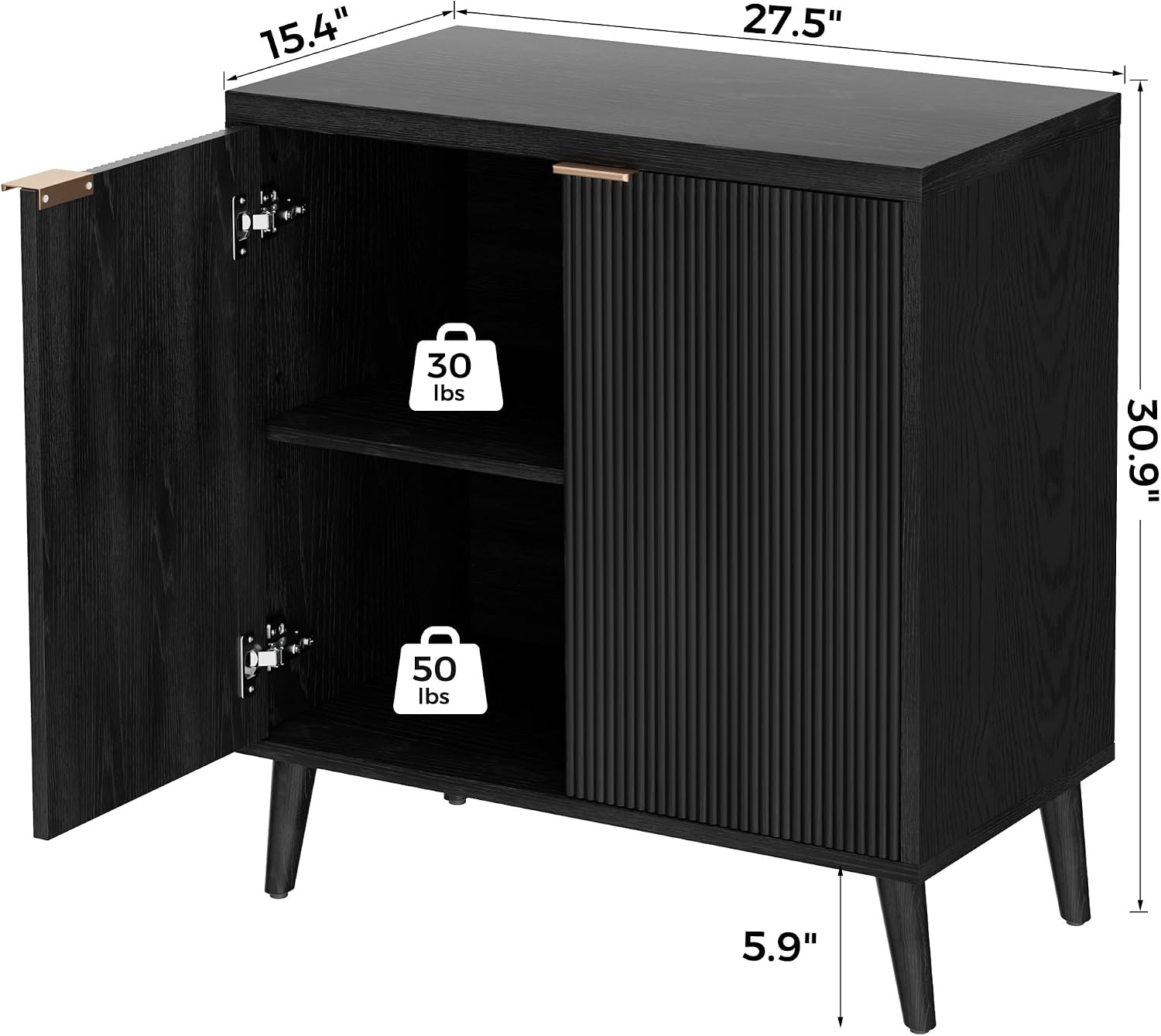 Fluted Buffet Cabinet With Sto - Commercial Kitchen Table 评论和价格