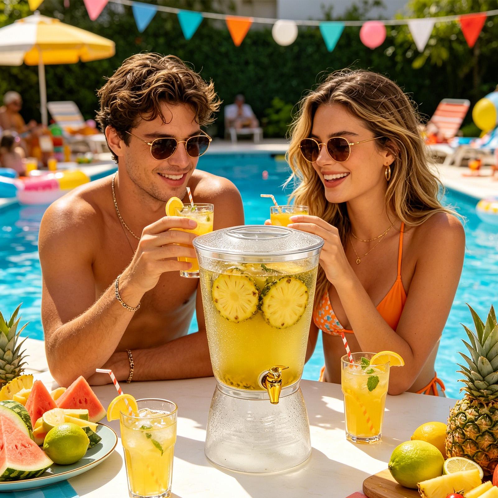 Lemonade Dispenser 6L Beverage - Cold Drink Dispenser 评论和价格