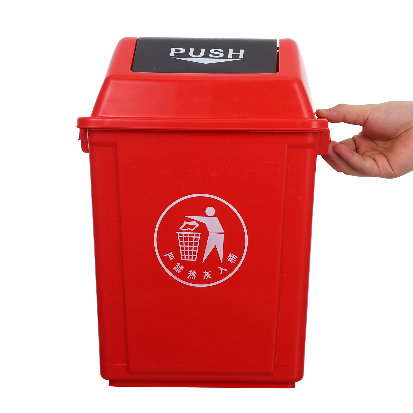 Plastic Swing Lid Trash Can Re - Commercial Kitchen Garbage Can 评论和价格