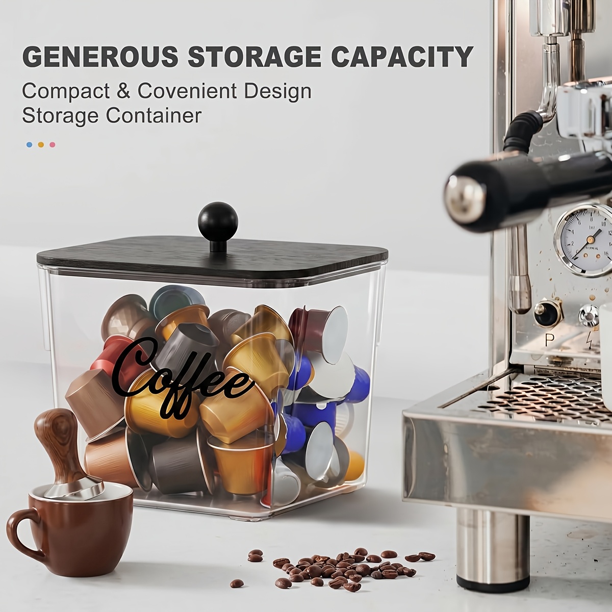 Coffee Pod Holder with Lids Pl - Commercial Kitchen Utensil Organizer 评论和价格