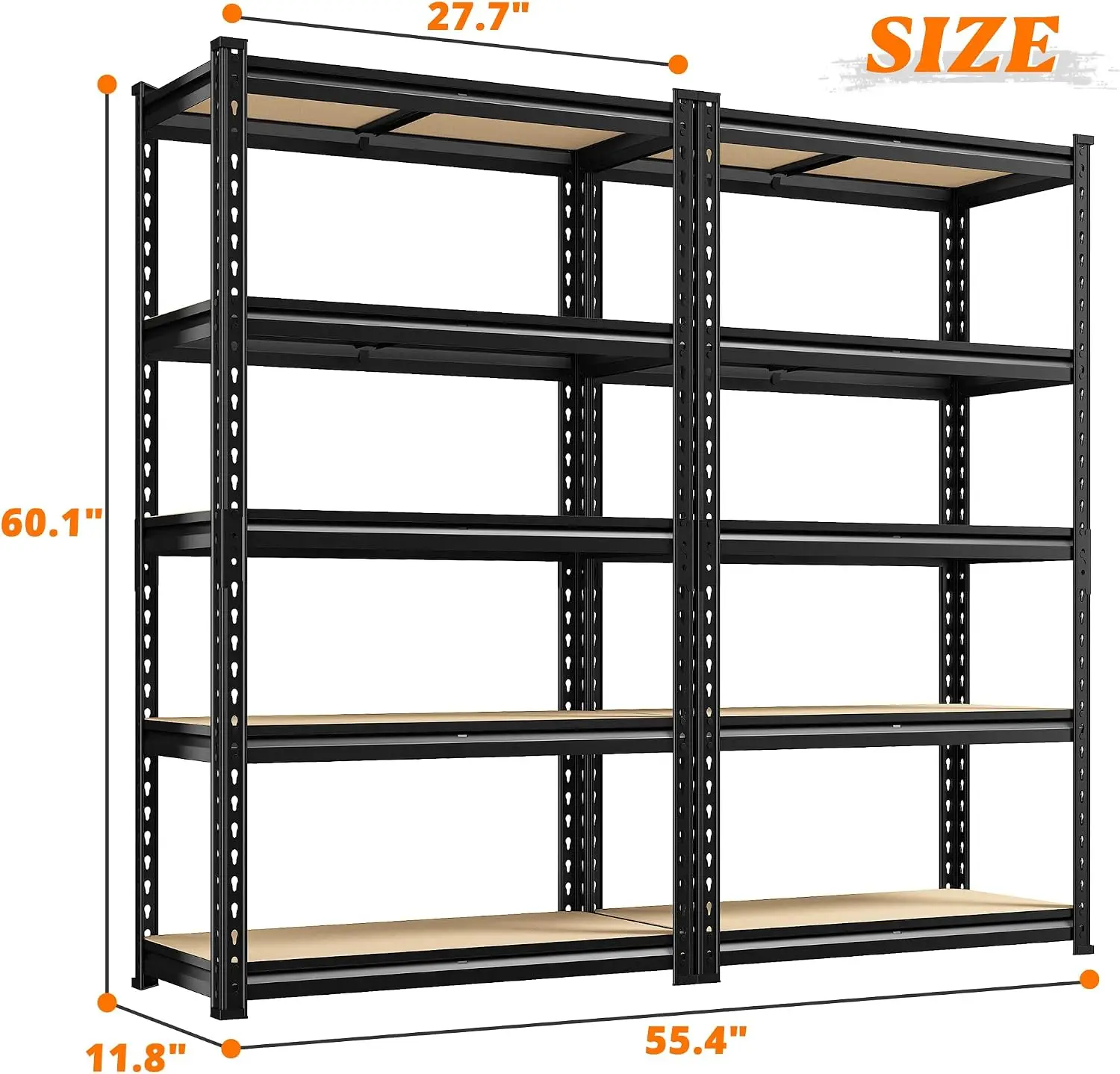 2PCS Storage Shelves,5 Tier Ga - Commercial Kitchen Warehouse 评论和价格