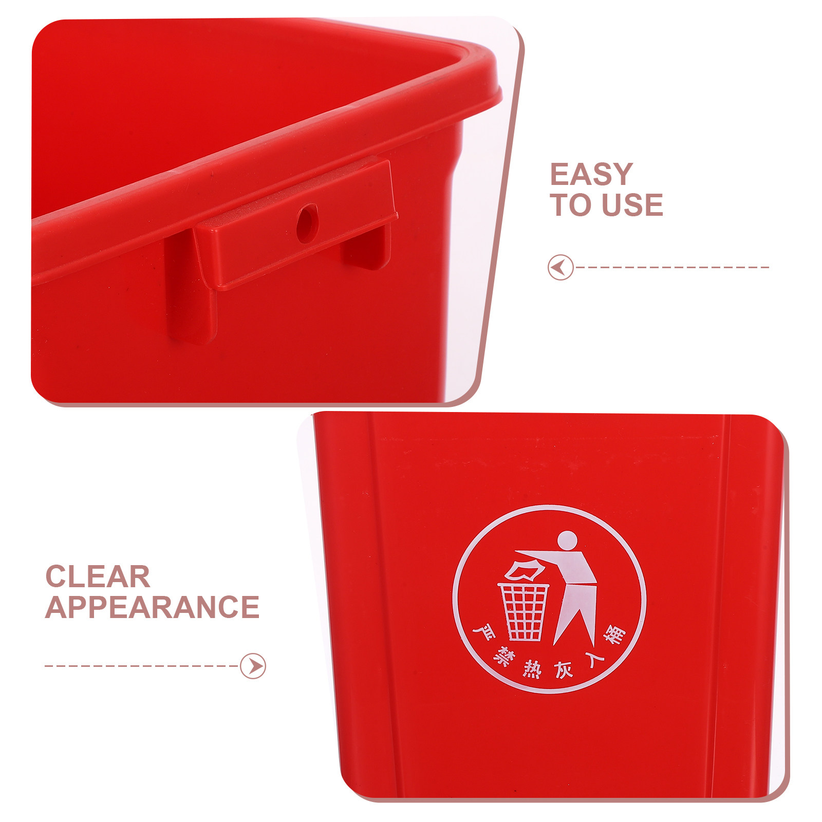 Swing Top Trash Can Red Plasti - Commercial Kitchen Garbage Can 评论和价格