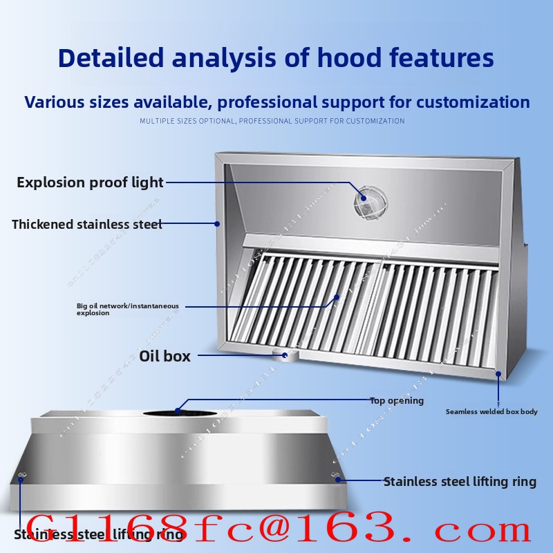 Stainless Steel Exhaust Hood f - Commercial Kitchen Exhaust Hood 评论和价格