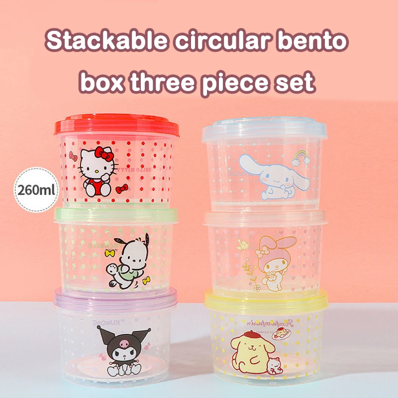 Kitty Bento Box Set 3 Pieces C - Commercial Kitchen Utensil Organizer 评论和价格
